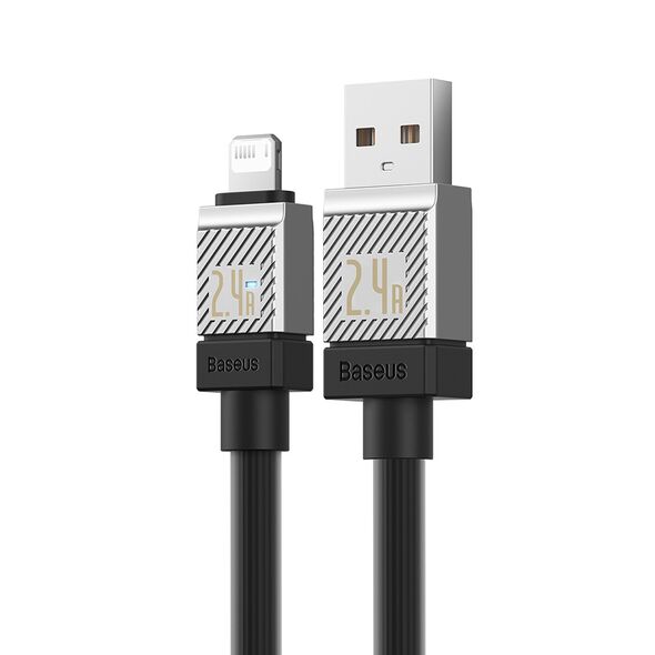 Baseus Cablu de Date USB la Lightning Fast Charging, 2.4A, 2m - Baseus CoolPlay Series (CAKW000501) - Black 6932172626761 έως 12 άτοκες Δόσεις