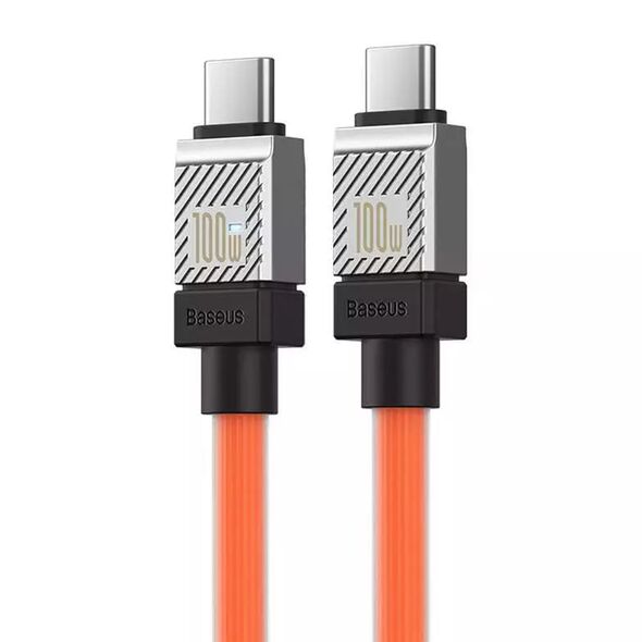 Baseus Cablu de Date Type-C la Type-C Super Fast Charging PD100W, 2m - Baseus CoolPlay Series (CAKW000307) - Orange 6932172626716 έως 12 άτοκες Δόσεις