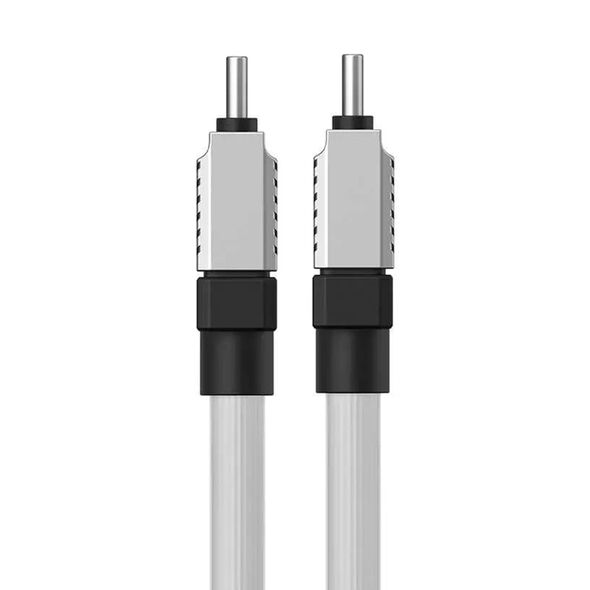 Baseus Cablu de Date Type-C la Type-C Super Fast Charging PD100W, 2m - Baseus CoolPlay Series (CAKW000302) - White 6932172626693 έως 12 άτοκες Δόσεις
