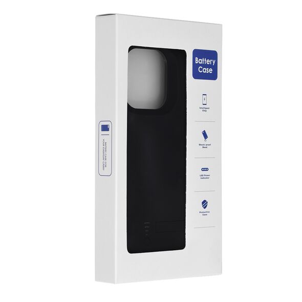 Techsuit Husa pentru iPhone 15 cu Baterie de 5000mAh - Techsuit Power Pro - Black 5949419073869 έως 12 άτοκες Δόσεις