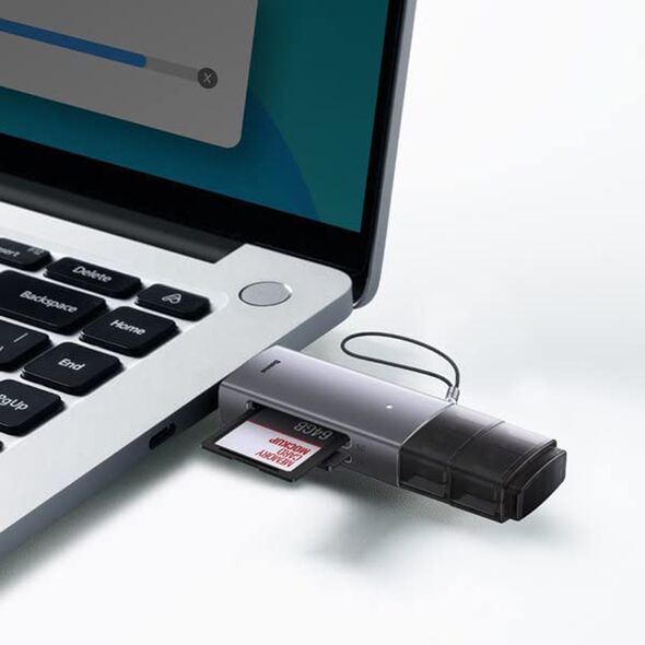 Baseus Cititor de carduri USB/Type-C 3.0 la MicroSD, SD - Baseus Lite Series (WKQX060113) - Gray 6932172608200 έως 12 άτοκες Δόσεις