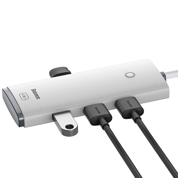 Baseus Hub USB la 4x USB 3.0, Type-C, 1m - Baseus Lite Series (WKQX030102)  - White 6932172606213 έως 12 άτοκες Δόσεις