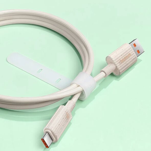 Baseus Cablu USB la Type-C, Fast Charging, 100W, 480Mbps, 2m - Baseus Habitat Series (P10360203421-01) - Wheat Pink 6932172643003 έως 12 άτοκες Δόσεις