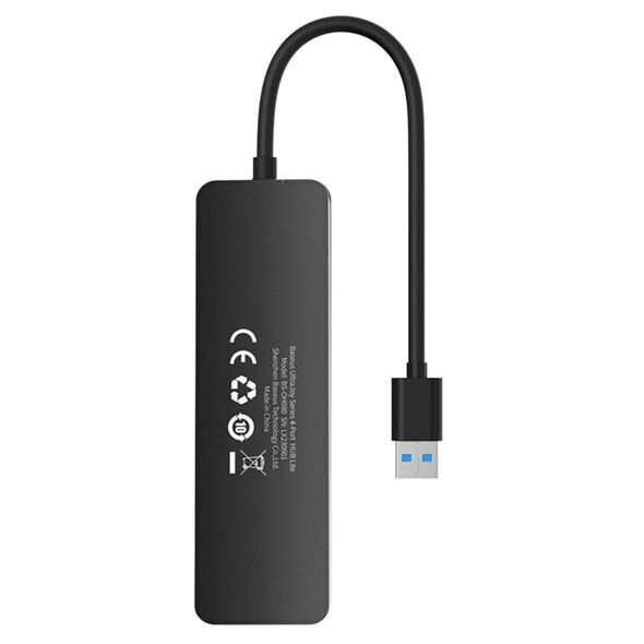 Baseus Hub USB la 4x USB 3.0, 5Gbps, 15cm - Baseus UltraJoy Series (B0005280B111-00) - Black 6932172636517 έως 12 άτοκες Δόσεις