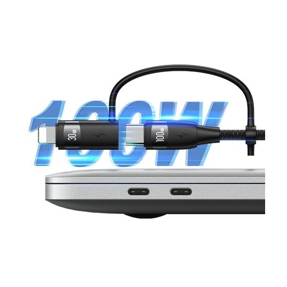 USAMS Usams - Data Cable 6in1 U85 (US-SJ645) - Fast Charging PD100W, USB, Type-C to Lightning, Micro-USB, USB-C, 1.2m - Purple 6958444906485 έως 12 άτοκες Δόσεις