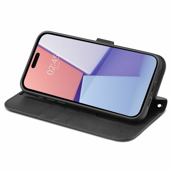 Spigen Husa pentru iPhone 15 Pro Max - Spigen Wallet S Pro - Black 8809896749541 έως 12 άτοκες Δόσεις