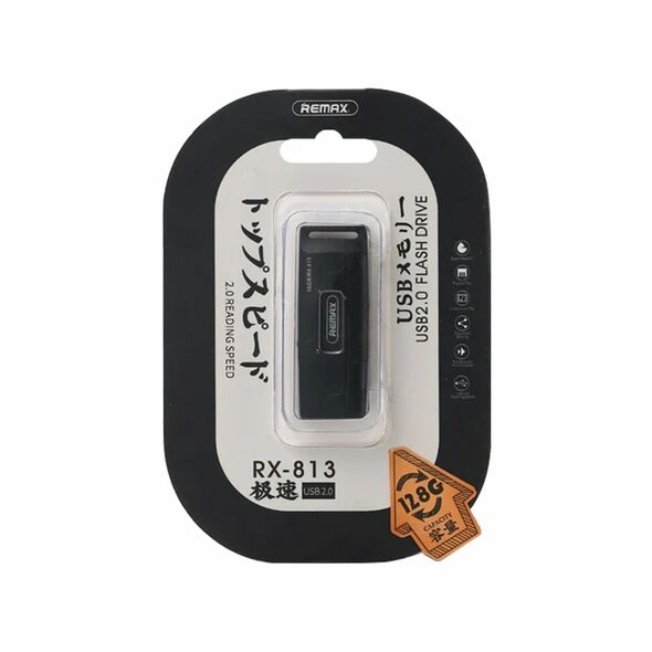 Μνήμη USB Remax RX-813, 16GB, USB 2.0, Μαυρο - 62053 έως 12 άτοκες Δόσεις