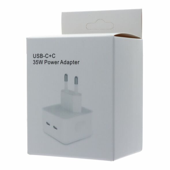 USB TRAVEL CHARGER 35W DUAL Type-C WHITE UNIVERSAL MA2392W 48514 έως 12 άτοκες Δόσεις