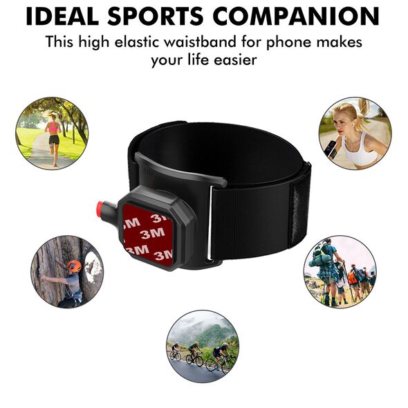 Techsuit Techsuit - Sports Armband with Phone Locker (TSA1) - Velcro Mounting Strap, Quick Button Release, 3M Glue, max 6.8" - Black 5949419082557 έως 12 άτοκες Δόσεις