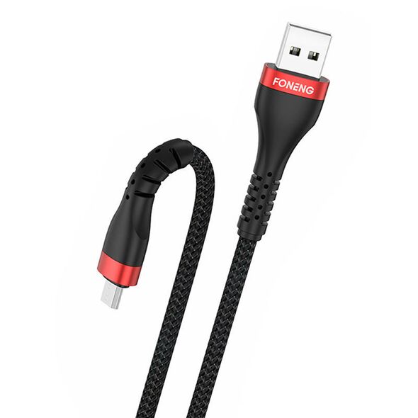 Foneng Cable USB to Micro USB Foneng, x82 Armoured 3A, 1m (black) 045646 6970462518457 X82 Micro έως και 12 άτοκες δόσεις