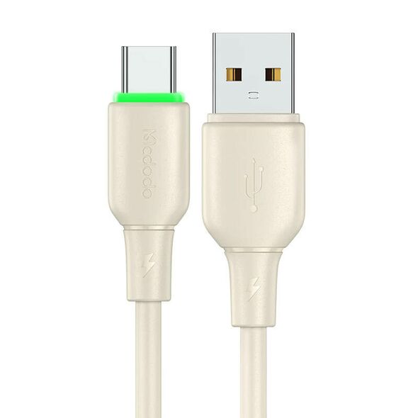 Mcdodo USB to USB-C Cable Mcdodo CA-4750 with LED light 1.2m (beige) 054520 6921002647502 CA-4750 έως και 12 άτοκες δόσεις