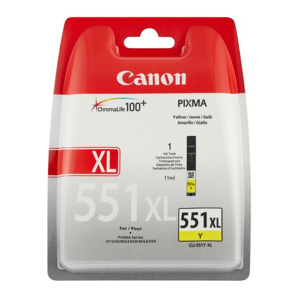 Canon Μελάνι Inkjet CLI-551YXL Yellow Blister Pack (6446B004) (CANCLI-551YXLBLP) έως 12 άτοκες Δόσεις