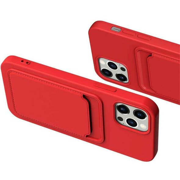 Card Case silicone wallet case with card holder documents for iPhone 11 Pro red 9145576227633