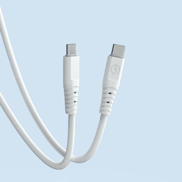 Dudao cable, USB Type C cable - USB Type C 6A 100W PD white (TGL3C) 6973687243418