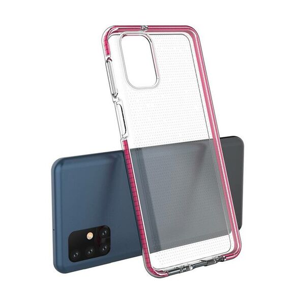 Spring Case clear TPU gel protective cover with colorful frame for Samsung Galaxy M31s dark blue 9111201916166