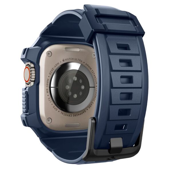 Spigen Husa pentru Apple Watch Ultra / Ultra 2 + Curea - Spigen Rugged Armor Pro - Navy Blue 8809971222686 έως 12 άτοκες Δόσεις