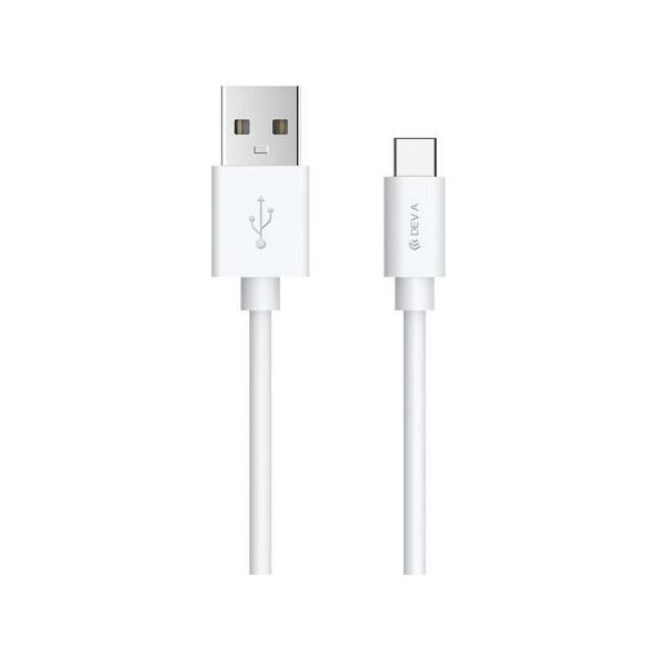 Καλώδιο Σύνδεσης USB 2.0 Devia EC082 USB A σε USB C 1m Smart Λευκό 6952897993405 6952897993405 έως και 12 άτοκες δόσεις
