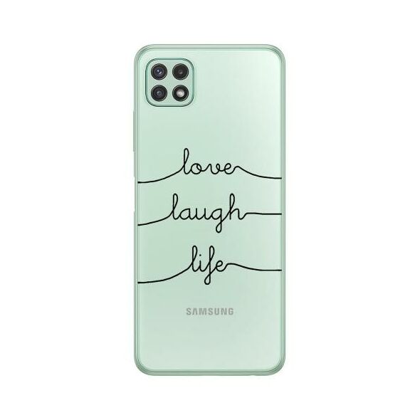 Θήκη TPU inos Samsung A226B Galaxy A22 5G Art Theme Love-Laugh-Life 5205598149628 5205598149628 έως και 12 άτοκες δόσεις