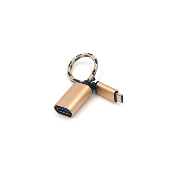 Αντάπτορας USB Host OTG (Female) Braided σε USB C (Male) Metallic Χρυσό (Ασυσκεύαστο) 0111010245 0111010245 έως και 12 άτοκες δόσεις
