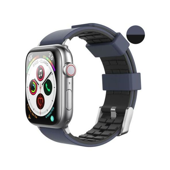 Λουράκι Σιλικόνης Ahastyle WA11 Duotone Premium Silicone Apple Watch (42/ 44/ 45mm) Σκούρο Μπλε-Μαύρο X002RWEASX X002RWEASX έως και 12 άτοκες δόσεις