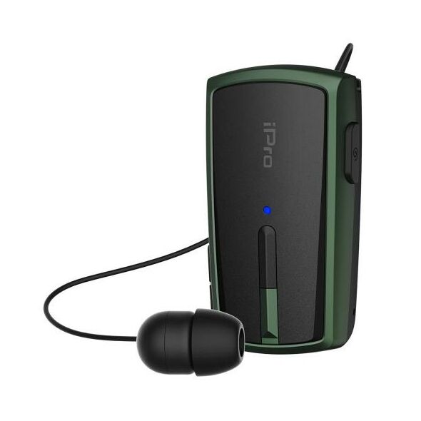 Ακουστικό Bluetooth iPro RH120 Retractable Μαύρο-Πράσινο 5205598148706 5205598148706 έως και 12 άτοκες δόσεις