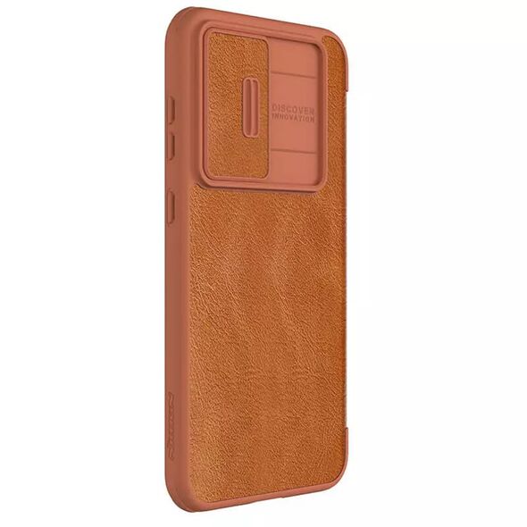 Nillkin Husa pentru Samsung Galaxy S23 FE - Nillkin Qin Pro Leather Case - Brown 6902048268036 έως 12 άτοκες Δόσεις
