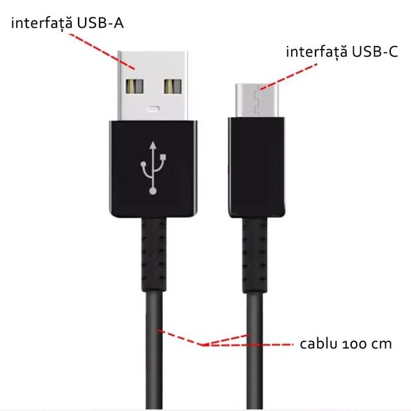 Samsung Samsung - Data Cable (EP-DG970BBE) - USB to Type-C, 2.1A, 1m - Black (Bulk Packing) 5949419088641 έως 12 άτοκες Δόσεις
