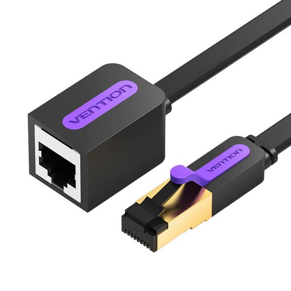 Vention Flat Network Cable Extension CAT7 Vention ICBBI RJ45 Ethernet 10Gbps 3m Black 056634 6922794729766 ICBBI έως και 12 άτοκες δόσεις
