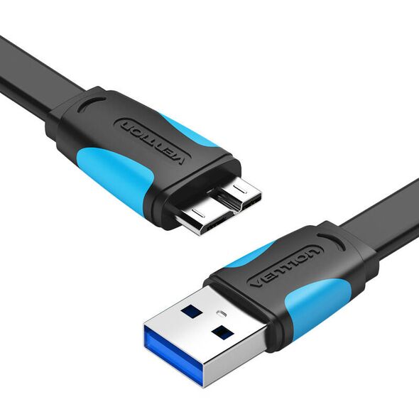 Vention Flat USB 3.0 A to Micro-B cable Vention VAS-A12-B150 1.5m Black 056302 6922794715967 VAS-A12-B150 έως και 12 άτοκες δόσεις