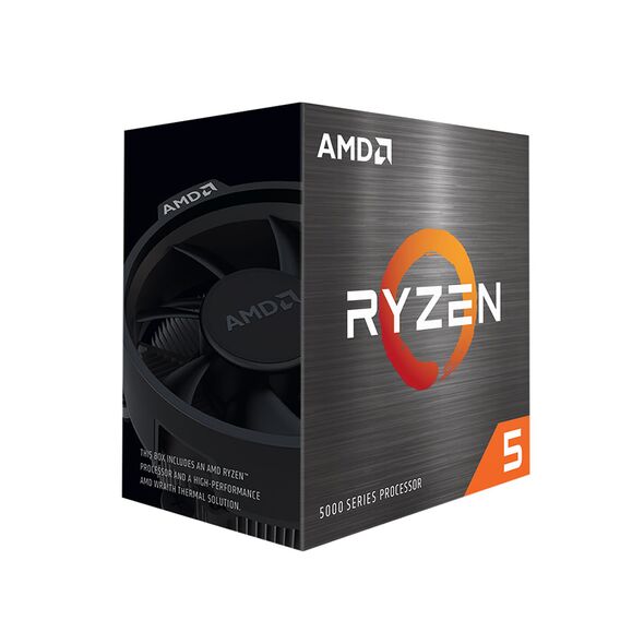 Επεξεργαστής AMD RYZEN 5 5600X Box AM4 (3,70Hz) with Wraith Spire cooler (100-100000065BOX) (AMDRYZ5-5600X) έως 12 άτοκες Δόσεις