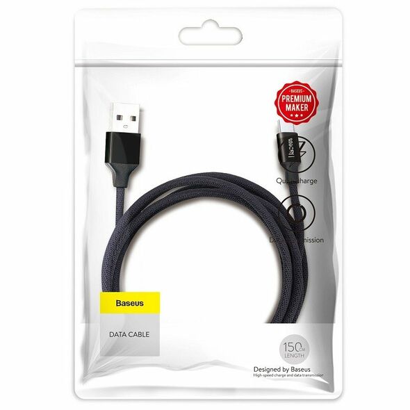 Baseus Baseus Yiven Micro USB cable 150cm 2A - Black 015825  CAMYW-B01 έως και 12 άτοκες δόσεις 6953156260733