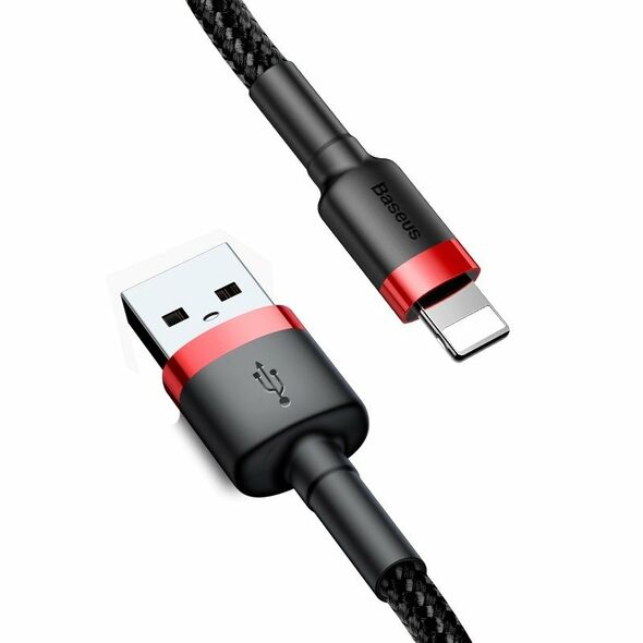 Baseus Baseus Cafule USB Lightning Cable 2.4A 1m (Red+Black) 020113  CALKLF-B19 έως και 12 άτοκες δόσεις 6953156274983