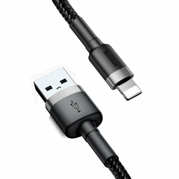 Baseus Baseus Cafule USB Lightning Cable 2.4A 0.5m (Gray+Black) 020109  CALKLF-AG1 έως και 12 άτοκες δόσεις 6953156274938