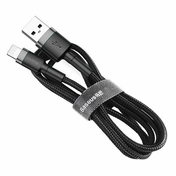 Baseus Baseus Cafule USB Lightning Cable 2,4A 1m (Gray+Black) 020112  CALKLF-BG1 έως και 12 άτοκες δόσεις 6953156274976