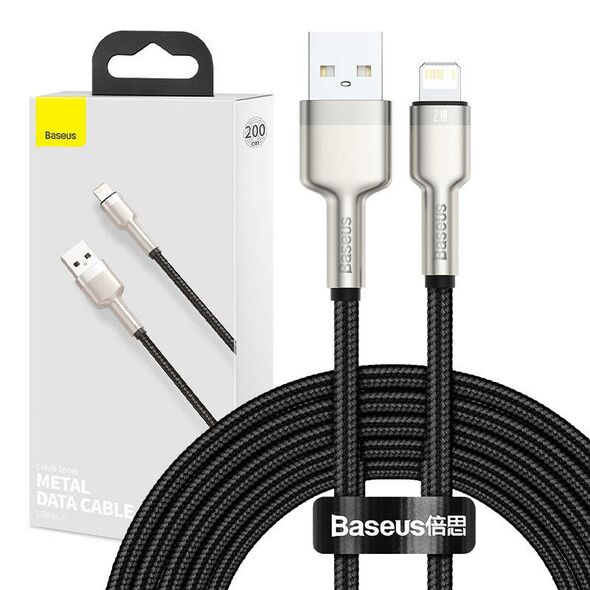 Baseus USB cable for Lightning Baseus Cafule, 2.4A, 2m (black) 025090  CALJK-B01 έως και 12 άτοκες δόσεις 6953156202283
