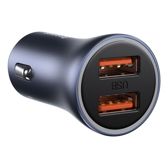 Baseus Baseus Golden Contactor Pro car charger, 2x USB, 40W (gray) 025438  CCJD-A0G έως και 12 άτοκες δόσεις 6953156201972