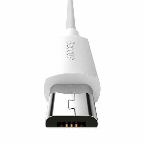 Baseus Baseus Simple Wisdom Data Cable Kit USB to Micro 2.1A (2PCS/Set) 1.5m White 025440  TZCAMZJ-02 έως και 12 άτοκες δόσεις 6953156203334