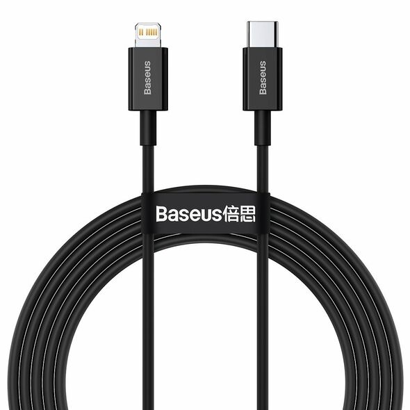 Baseus Baseus Superior Series Cable USB-C to iP, 20W, PD, 2m (black) 026616  CATLYS-C01 έως και 12 άτοκες δόσεις 6953156205352