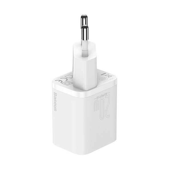 Baseus Baseus Super Si Quick Charger 1C 20W with USB-C cable for Lightning 1m (white) 025069  TZCCSUP-B02 έως και 12 άτοκες δόσεις 6953156230064