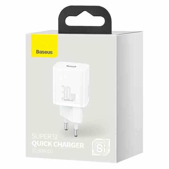 Baseus Quick Charger Baseus Super Si 1C 30W (white) 027582  CCSUP-J02 έως και 12 άτοκες δόσεις 6953156205079