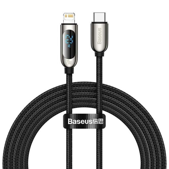 Baseus USB-C cable for Lightning Baseus Display, PD, 20W, 2m (black) 028609  CATLSK-A01 έως και 12 άτοκες δόσεις 6953156208650