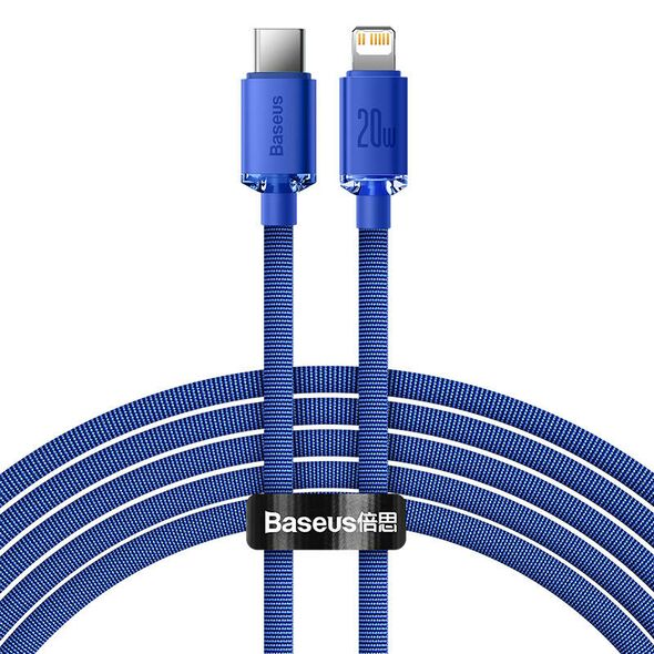 Baseus Baseus Crystal Shine cable USB-C to Lightning, 20W, PD, 2m (blue) 030331  CAJY000303 έως και 12 άτοκες δόσεις 6932172602789