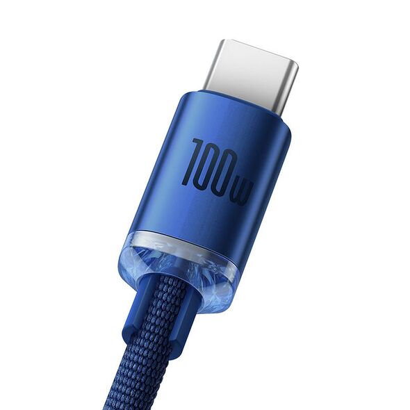 Baseus Baseus Crystal Shine cable USB to USB-C, 5A100W1.2m (blue) 030615  CAJY000403 έως και 12 άτοκες δόσεις 6932172602819