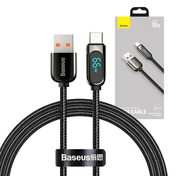 Baseus Baseus Display Cable USB to Type-C, 66W, 1m (black) 031309  CASX020001 έως και 12 άτοκες δόσεις 6932172600563