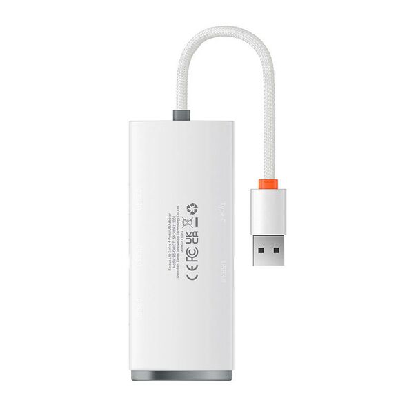 Baseus Baseus Lite Series Hub 4in1 USB to 4x USB 3.0, 25cm (White) 033093  WKQX030002 έως και 12 άτοκες δόσεις 6932172606190