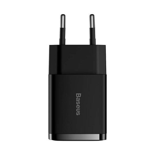Baseus Baseus Compact Quick Charger, 2x USB, 10.5W (black) 033912  CCXJ010201 έως και 12 άτοκες δόσεις 6932172606909