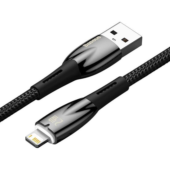 Baseus USB cable for Lightning Baseus Glimmer Series, 2.4A, 1m (Black) 039855  CADH000201 έως και 12 άτοκες δόσεις 6932172617905