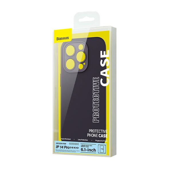 Baseus Baseus Liquid Silica Gel Case for iPhone 14 Pro (Elderberry)+ tempered glass + cleaning kit 040542  ARYT020405 έως και 12 άτοκες δόσεις 6932172622602