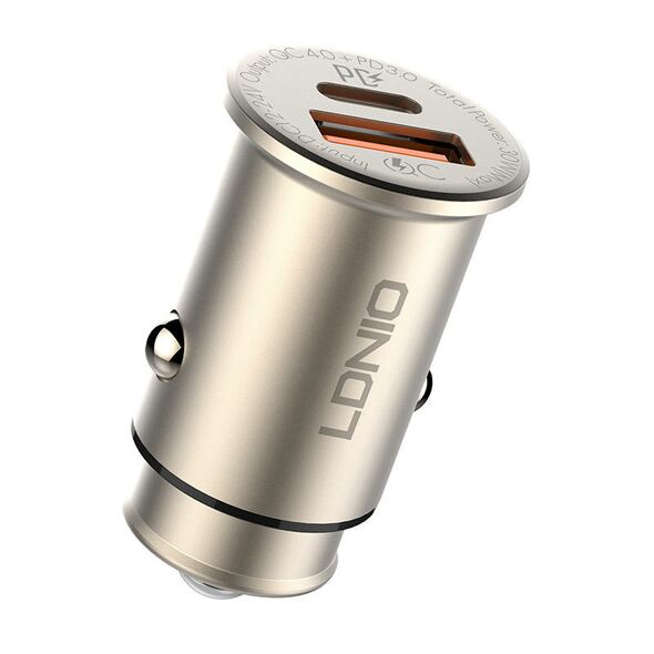 LDNIO LDNIO C506Q USB, USB-C Car charger + Lightning Cable 042783  C506Q Lightning έως και 12 άτοκες δόσεις 5905316142510