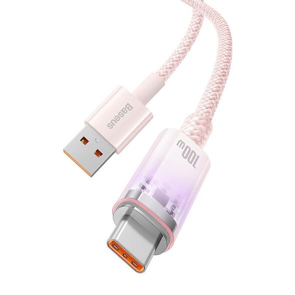 Baseus Quick Charge USB-C Baseus  6A, 1m (Pink) 050380  CATS010404 έως και 12 άτοκες δόσεις 6932172629151